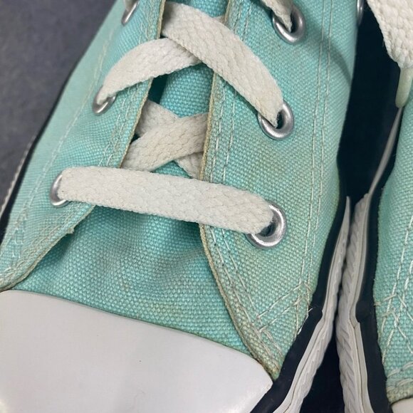 Converse Light Turquoise Low Top Sneakers Youth Size 3 - Picture 6 of 14